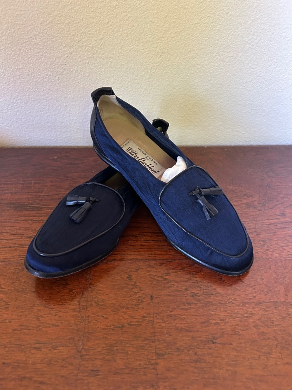 Wilson & Dean for Wilkes Bashford Royal Blue Tasseled Loafers - Size 38 (US 8)